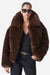 VANESSA BRUNO Fake Fur Jacke "DANIEL" brown