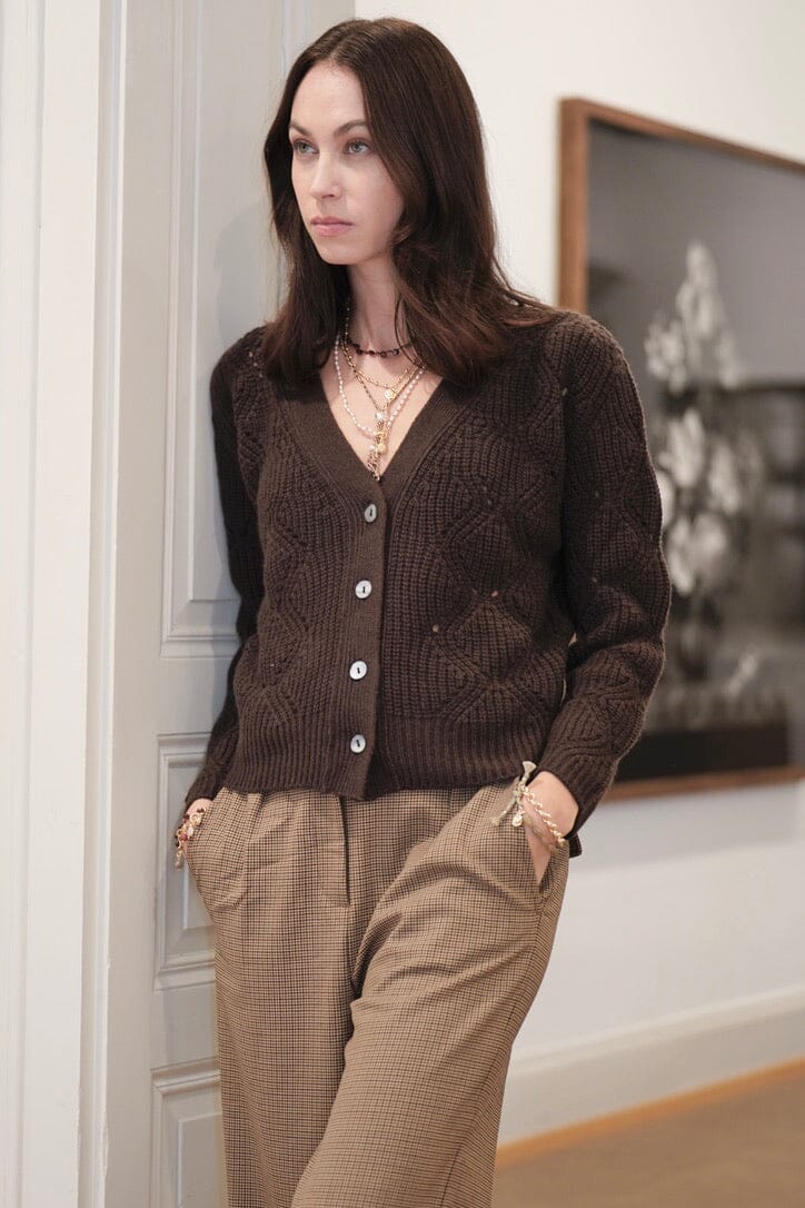 Choice by Réjane Rosenberger Cashmere Blend Jacke "Fay" choco