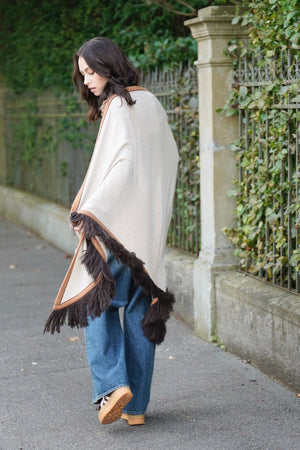 Choice by Réjane Rosenberger Cashmere Poncho multi sand