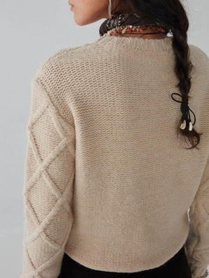 MAISON HOTEL Strickpullover "BRUCE" sand