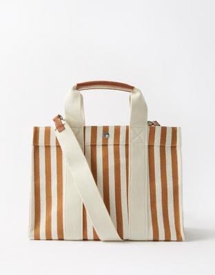 Baumwolltasche "Palais Royal" medium camel stripe