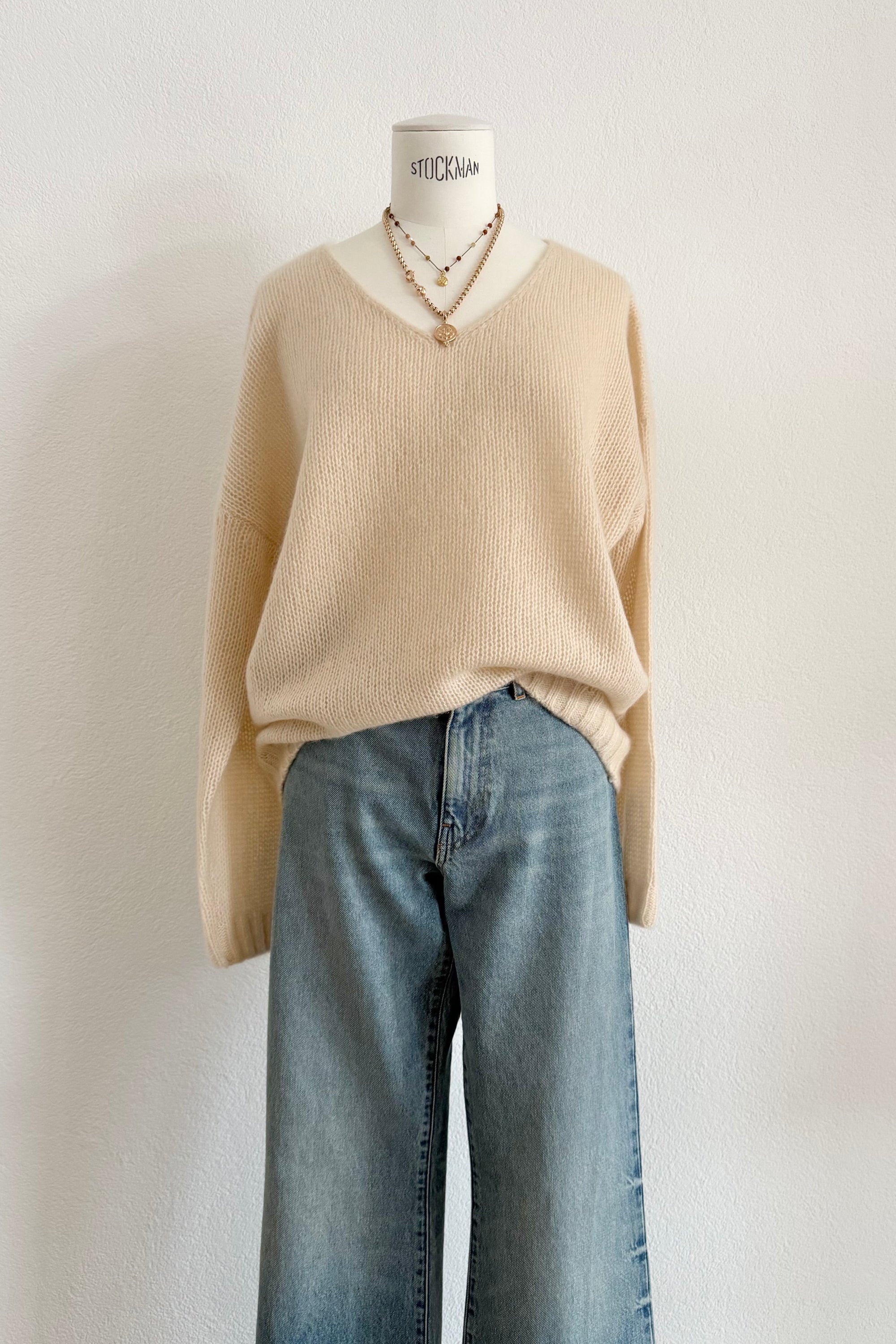 FFC V-Neck Pullover "13047" latte macchiatto