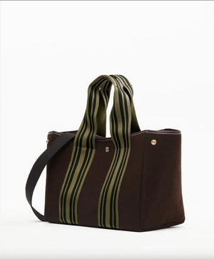 Flanneltasche "Traversée" medium chocolat