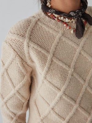 MAISON HOTEL Strickpullover "BRUCE" sand