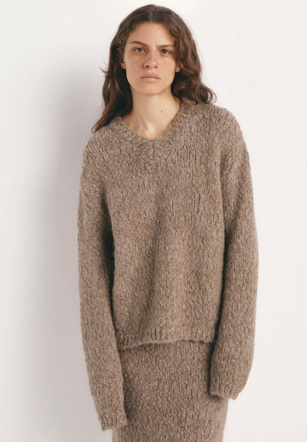 MASSCOB V-Neck Strickpullover "NEIL" rock