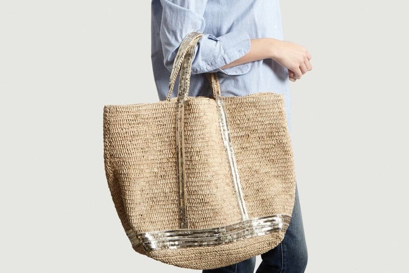 VANESSA BRUNO Raffia Basic Tote Size XL