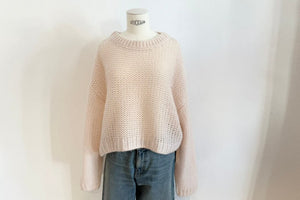 FFC Rundhalspullover "13023" creme Cashmere/Seide