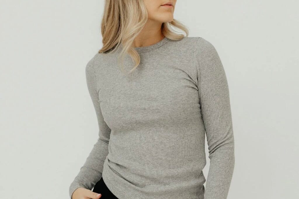 VELVET by Jenny T-Shirt "CAMINO" heather grey