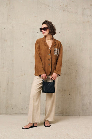 STELLA FOREST Wildleder Blazer " AZELLIA" caramel