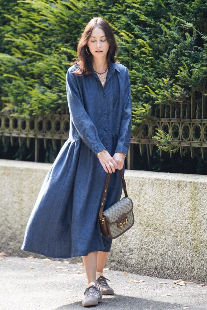 OWL Marrakech Shirtkleid "Odira" chambray dunkel