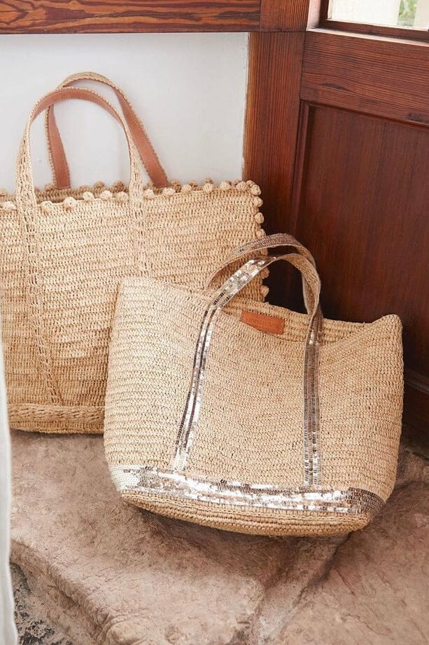 VANESSA BRUNO Raffia Basic Tote Size L