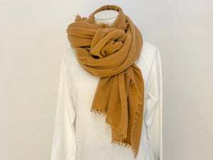 Choice by Réjane Rosenberger cashmere scarf camel (G-03)