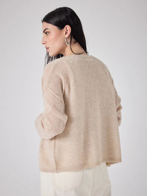 NOTSHY Cashmere Jäckli "OEDIPE" beige chiné