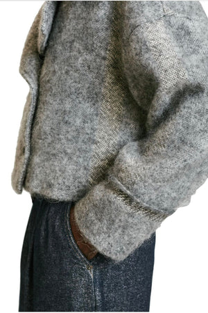 MOMONI Wooljacke "KENPI" grey mélange