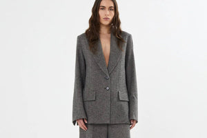 RABENS SALONER Baumwoll/Wool Blazer "HELIN" mini check