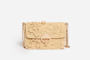 VANESSA BRUNO Raffiabag "Moon-Flower" nano oder medium