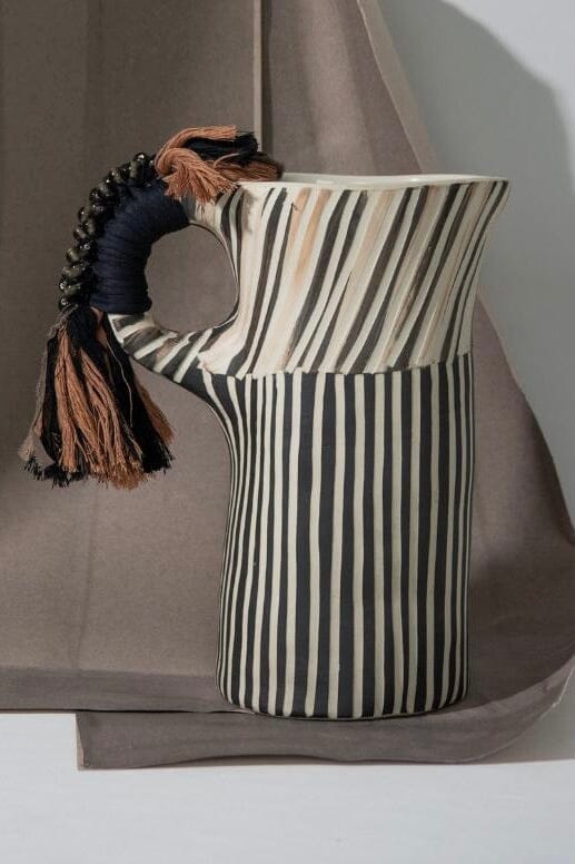 ANNA WESTERLUND Krug - Vase schwarz/brown