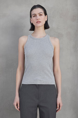 VELVET by Jenny Graham Ripp - Tank "CRUZ" heather grey