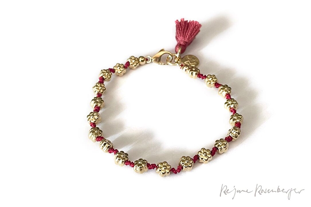 REJANE ROSENBERGER DESIGN Silberarmband "Fleur" geknüpft