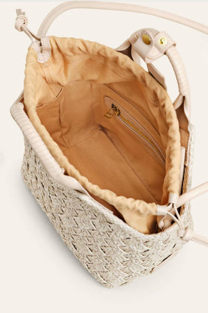 CALAJADE Raffiashopper "MISU" MINI - raffia sand