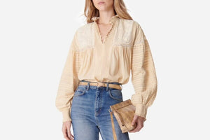 VANESSA BRUNO Boho Bluse "DAHLIA" beige