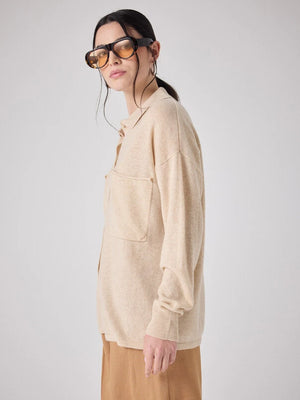 NOTSHY Cashmere Hemd "DESIREE" beige chiné