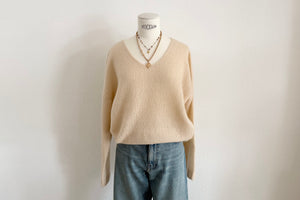 FFC V-Neck Pullover "13047" latte macchiatto