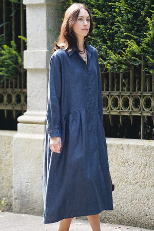 OWL Marrakech Shirtkleid "Odira" chambray dunkel