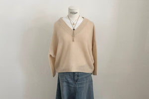 FFC V-Neck Pullover  "13095" latte macchiatto