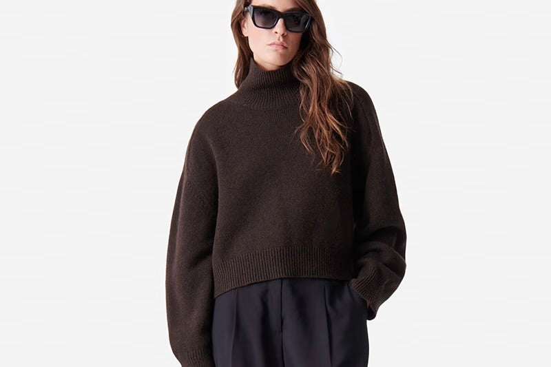 VANESSA BRUNO Rollkragen Sweater "BALLERINE" brown