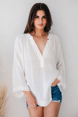 9seed - Marrakesh cotton blouse white