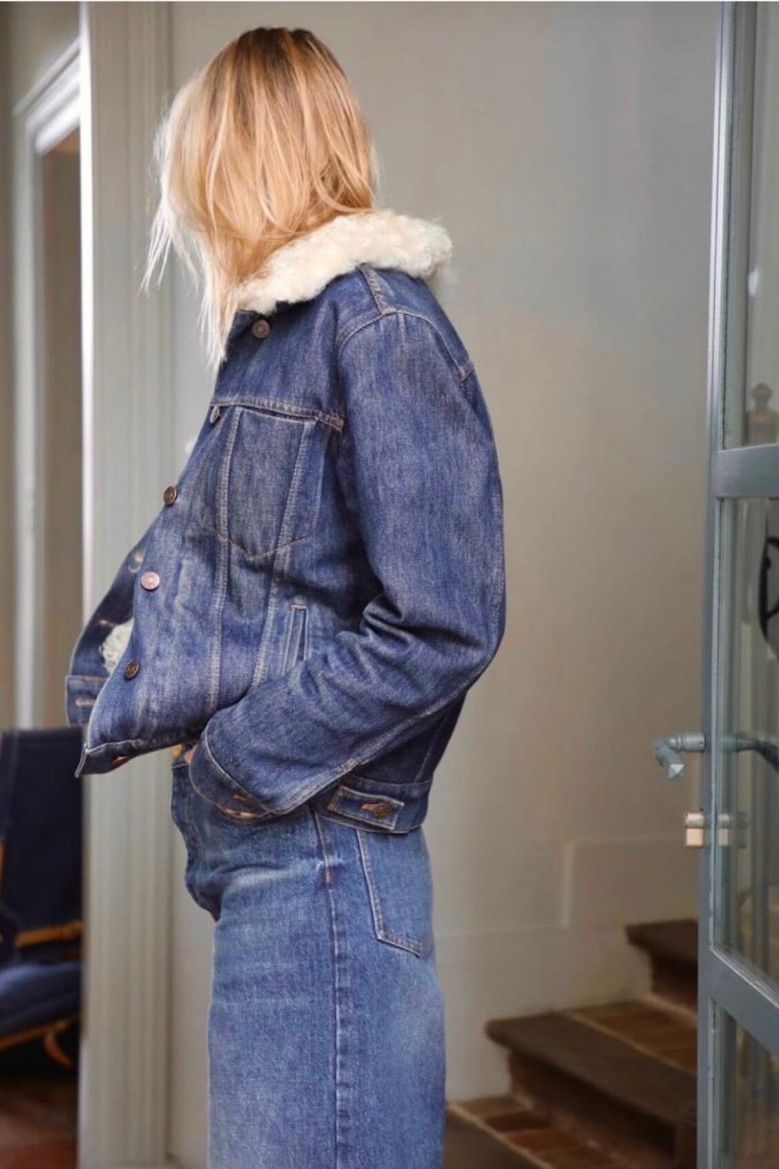 HAPPY HOUSE die Jeansjacke "NUAGE" darkrohjeans mit Fell