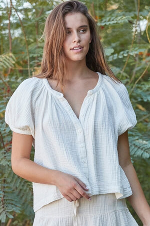 9seed - Marrakesh cotton blouse white