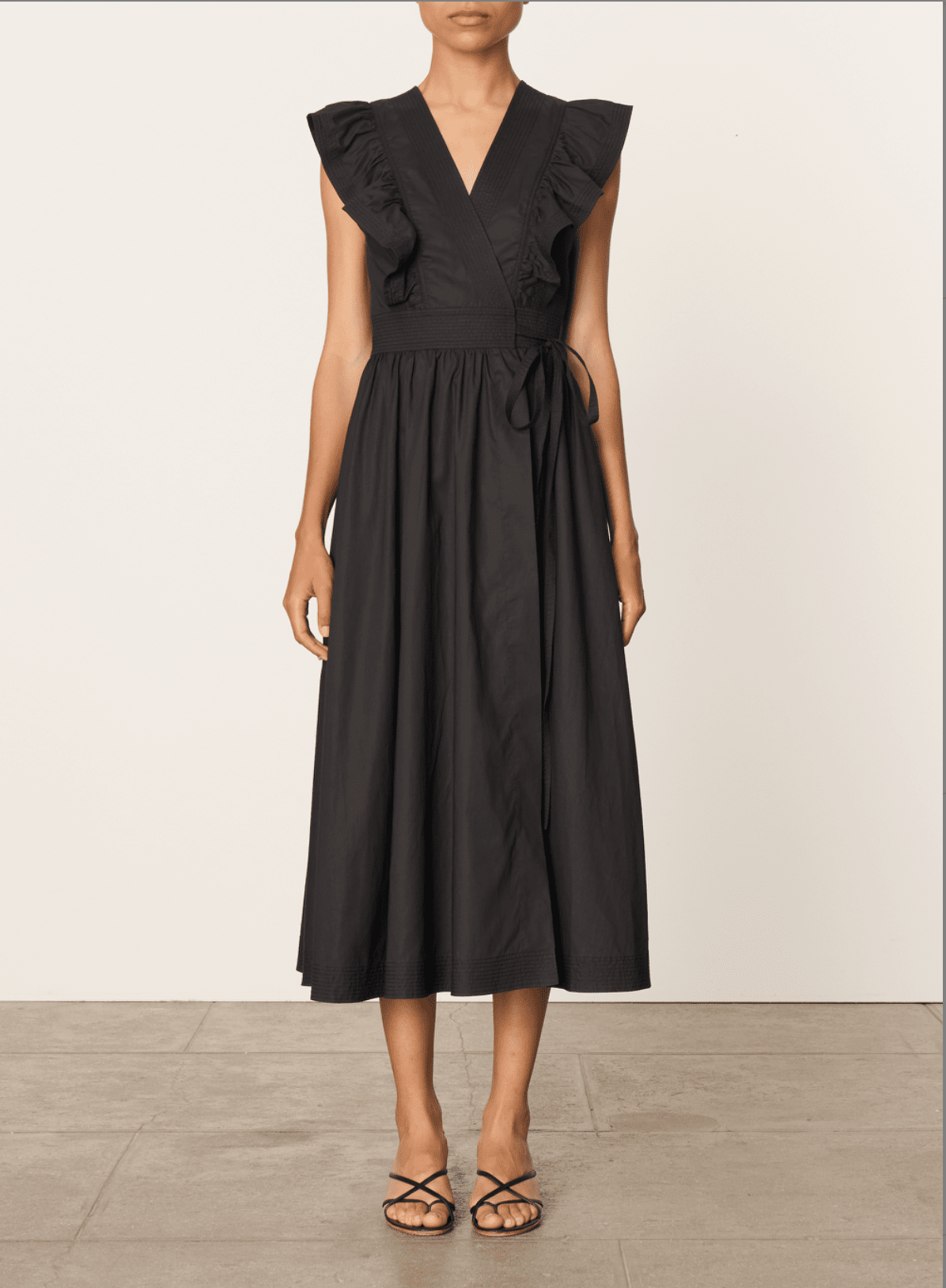 VANESSA BRUNO Baumwoll - Kleid "ERMIONE" schwarz