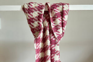 NINA LEUCA Wool/Cashmere Scarf "NINA" framboise carro