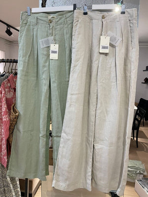 MAISON HOTEL Leinenhose "BERENSON" offwhite oder avocado