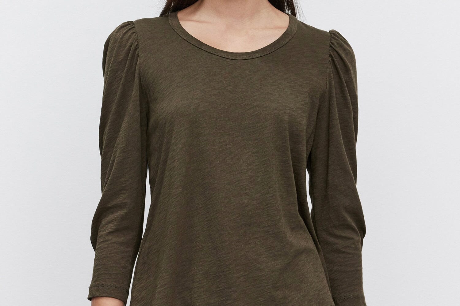 VELVET T-Shirt "WILDA" army